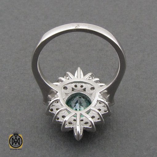 انگشتر توپاز سبز طرح سارا زنانه - کد 2193 - تصویر 3