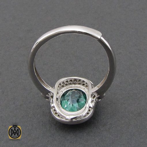 انگشتر توپاز سبز طرح دلارام زنانه - کد 2195 - تصویر 3