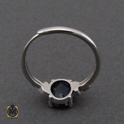 انگشتر یاقوت کبود طرح تبسم زنانه - کد 2198 - تصویر 3