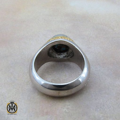 انگشتر فیروزه نیشابوری خوش طبع مردانه - کد 10426 - تصویر 3