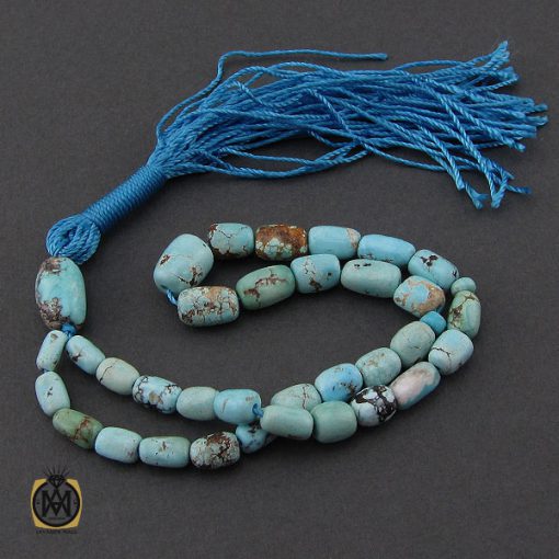 تسبیح 33 دانه فیروزه نیشابوری خوش رنگ - کد 4292 - تصویر 3