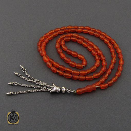 تسبیح 101 دانه عقیق یمن خوش رنگ و ارزشمند - کد 4298 - تصویر 3