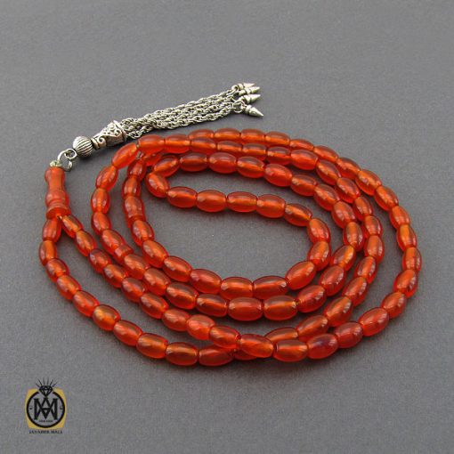 تسبیح 101 دانه عقیق یمن مرغوب و فاخر - کد 4300 - تصویر 3