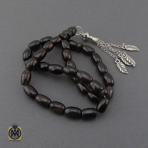 تسبیح 33 دانه عقیق جرع یمن خوش رنگ و درشت - کد 4302 - تصویر 3