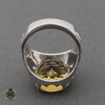 3 انگشتر کوارتز لیمویی خوش رنگ و برلیان اصل مردانه هنر دست استاد شرفیان و استاد فتح - 10461 - تصویر 3