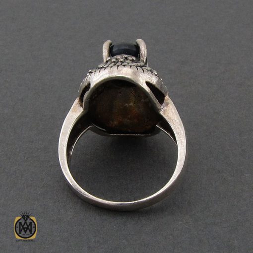 انگشتر یاقوت کبود استار و مارکازیت طرح آسمان زنانه - کد 2200 - تصویر 3