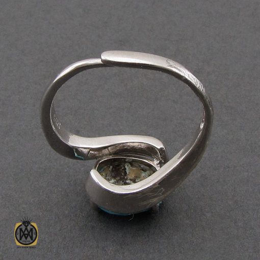انگشتر فیروزه نیشابوری طرح تبسم زنانه - کد 2207 - تصویر 3