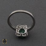 3 انگشتر زمرد طرح شکوفه زنانه - کد 2214 - تصویر 3