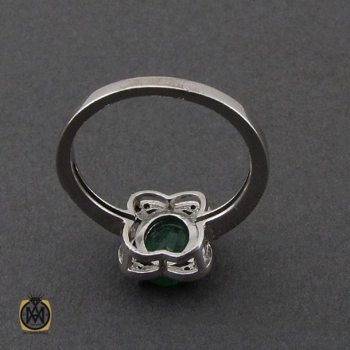 انگشتر زمرد طرح شکوفه زنانه - کد 2214 - تصویر 3