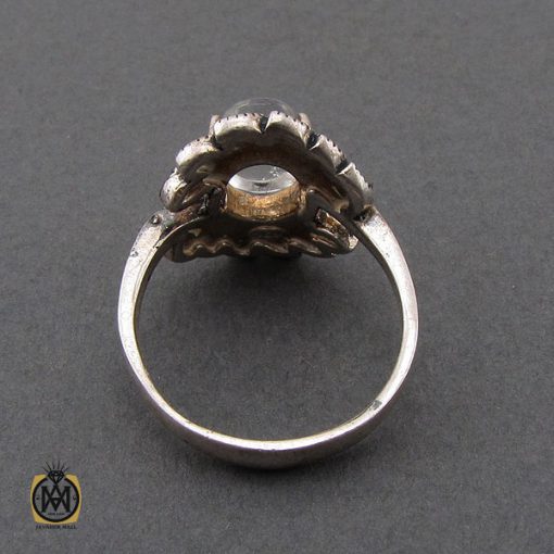 انگشتر دُر نجف و مارکازیت طرح آرزو زنانه - کد 2215 - تصویر 3