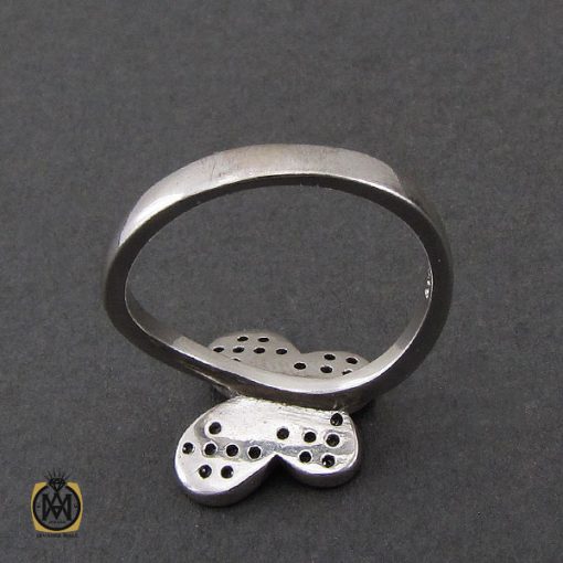 3 انگشتر نقره طرح پروانه زنانه - کد 2220 - تصویر 3