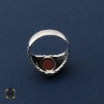 3 انگشتر عقیق قرمز مردانه - کد 10464 - تصویر 3