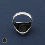 3 انگشتر عقیق مشکی مردانه - کد 10478 - تصویر 3