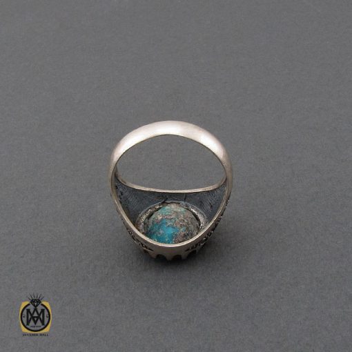 انگشتر فیروزه نیشابوری و مارکازیت مردانه - کد 10480 - تصویر 3