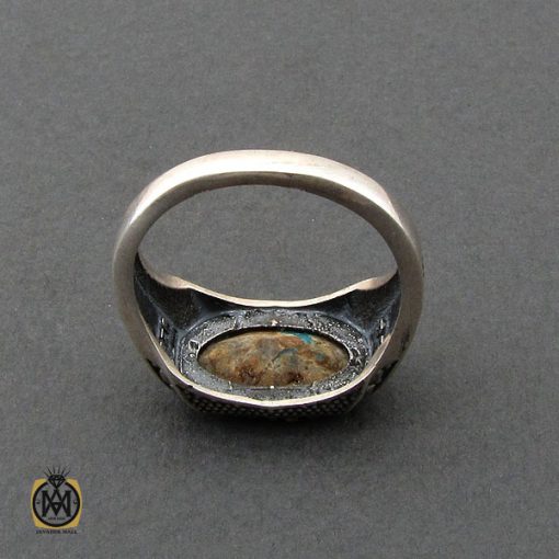 انگشتر فیروزه نیشابوری و مارکازیت مردانه - کد 10481 - تصویر 3