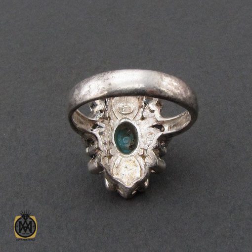 انگشتر فیروزه نیشابوری و مارکازیت طرح هست زنانه - کد 2230 - تصویر 3