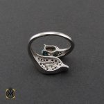 3 انگشتر فیروزه نیشابوری طرح رخساره زنانه - کد 2233 - تصویر 3