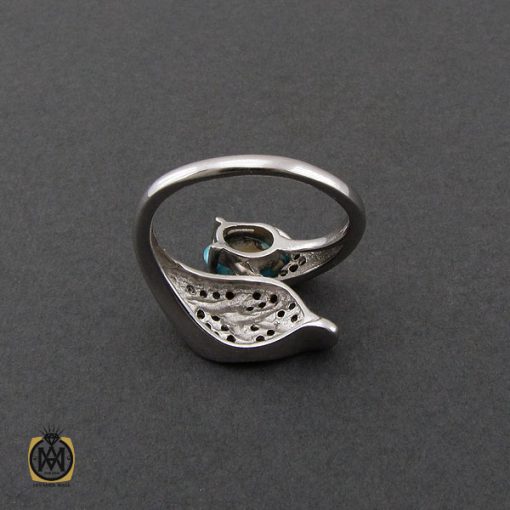 3 انگشتر فیروزه نیشابوری طرح رخساره زنانه - کد 2233 - تصویر 3