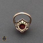 3 انگشتر عقیق یمن و مارکازیت طرح سمیرا زنانه - کد 2241 - تصویر 3