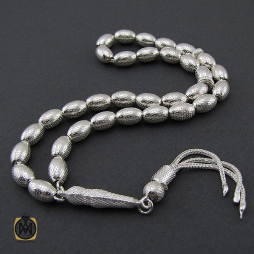 تسبیح 33 دانه نقره هلی ساده - کد 4314 - تصویر 3