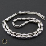 تسبیح 33 دانه نقره هلی ساده - کد 4324 - تصویر 3