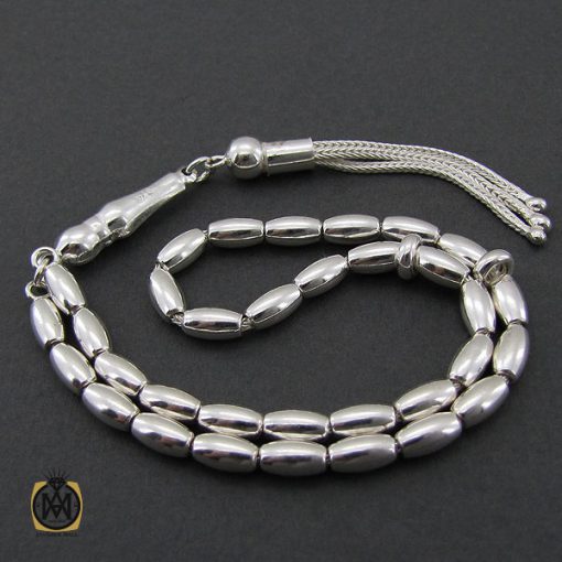 تسبیح 33 دانه نقره هلی ساده - کد 4324 - تصویر 3