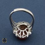 3 انگشتر عقیق یمن طرح پیچک زنانه - کد 2247 - تصویر 3