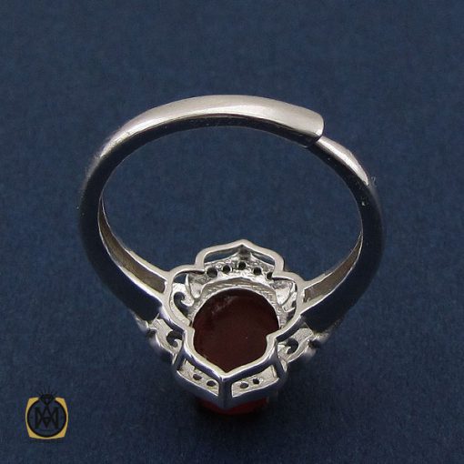 3 انگشتر عقیق یمن طرح تینا زنانه - کد 2249 - تصویر 3