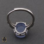 3 انگشتر عقیق کبود یمن طرح سانیا زنانه - کد 2256 - تصویر 3