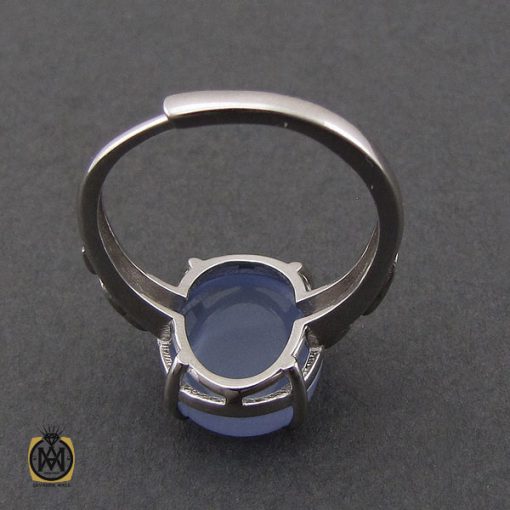 انگشتر عقیق کبود یمن طرح سانیا زنانه - کد 2256 - تصویر 3