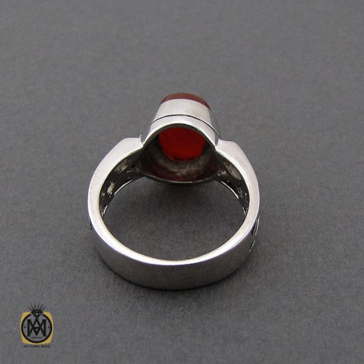 3 انگشتر عقیق یمن با حکاکی و من یتق الله مردانه - کد 10485 - تصویر 4