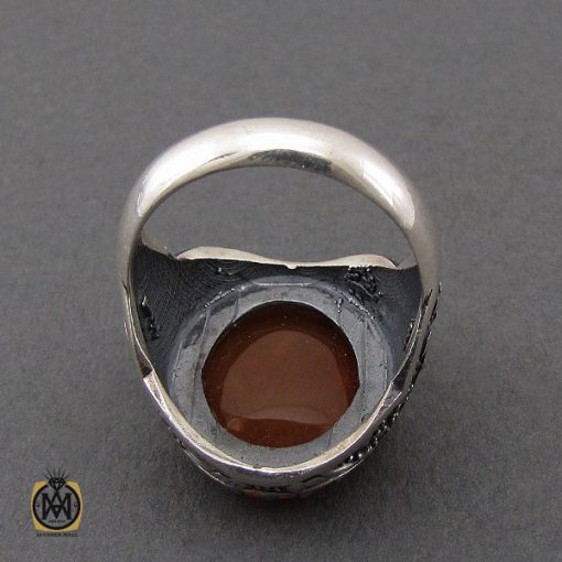 3 انگشتر عقیق یمن با حکاکی یا موسی بن جعفر ایها الکاظم مردانه – کد 10495 - تصویر 3