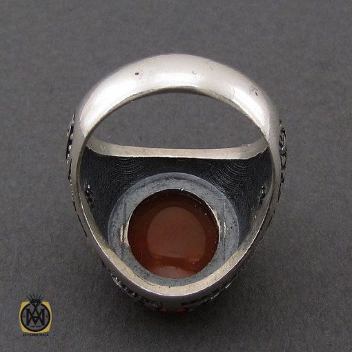 انگشتر عقیق یمن با حکاکی یا بقیه الله الاعظم مردانه – کد 10498 - تصویر 3