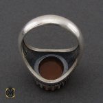 انگشتر عقیق یمن با حکاکی علی رکن الایمان مردانه – کد 10499 - تصویر 3