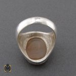 انگشتر عقیق یمن شرف الشمس با حکاکی یا فاطمه الزهرا مردانه - کد 10410 - تصویر 4