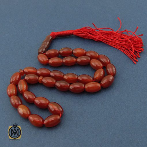 تسبیح 33 دانه هلی عقیق قرمز - کد 4240 - تصویر 3