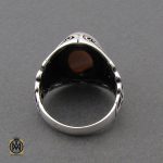 انگشتر عقیق سلیمانی مردانه - کد 10441 - تصویر 3