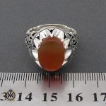 4 انگشتر عقیق یمن مردانه هنر دست استاد صانعی - کد 10408 - تصویر 4