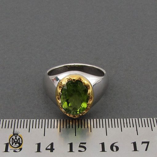 انگشتر زبرجد مردانه هنر دست استاد شرفیان - کد 10450 - تصویر 4