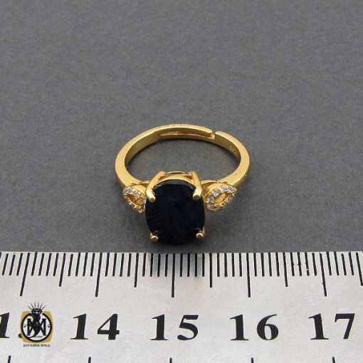 4 انگشتر یاقوت کبود طرح نگار زنانه - کد 2187 - تصویر 4