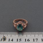4 انگشتر توپاز سبز طرح مرسانا زنانه - کد 2189 - تصویر 4