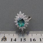 4 انگشتر توپاز سبز طرح سارا زنانه - کد 2193 - تصویر 4