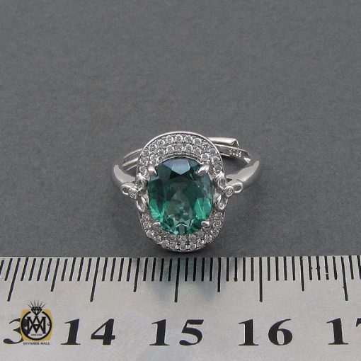 انگشتر توپاز سبز طرح دلارام زنانه - کد 2195 - تصویر 4