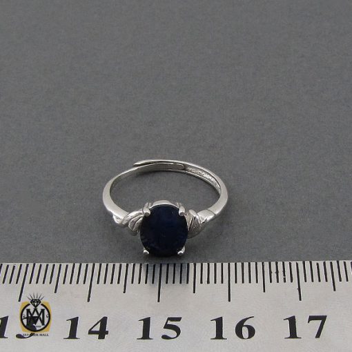 انگشتر یاقوت کبود طرح تبسم زنانه - کد 2198 - تصویر 4