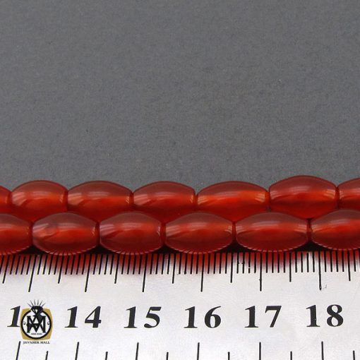 تسبیح 33 دانه عقیق یمن خوش رنگ و مرغوب - کد 4297 - تصویر 4