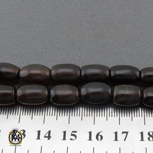 تسبیح 33 دانه عقیق جرع یمن خوش رنگ و درشت - کد 4302 - تصویر 4