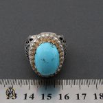 انگشتر فیروزه نیشابوری مردانه مرغوب و درشت - 10454 - تصویر 4