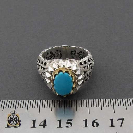 انگشتر فیروزه نیشابوری مردانه خوش طبع و ارزشمند - 10456 - تصویر 4