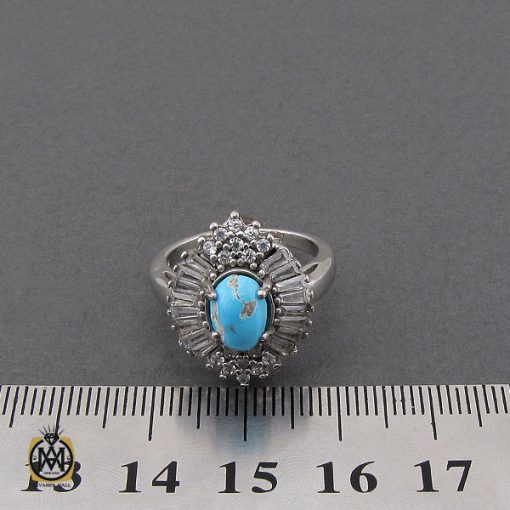 انگشتر فیروزه نیشابوری طرح پادینا زنانه - کد 2205 - تصویر 4