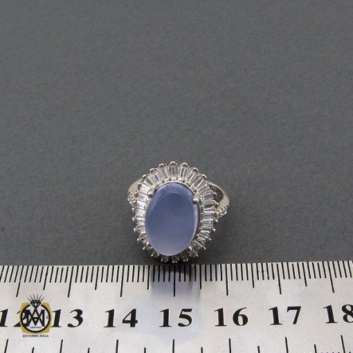 انگشتر عقیق یمن کبود طرح مهناز زنانه - کد 2175 - تصویر 4